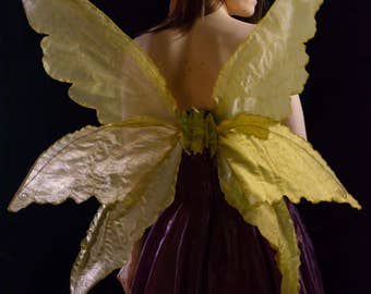 Triple gold fantasy adult fairy wings *