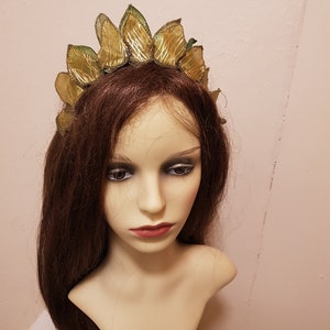 Iridescent Organza Fairy Crown, Woodland Fae, Fire Sprite, Autumn Fairy image 2