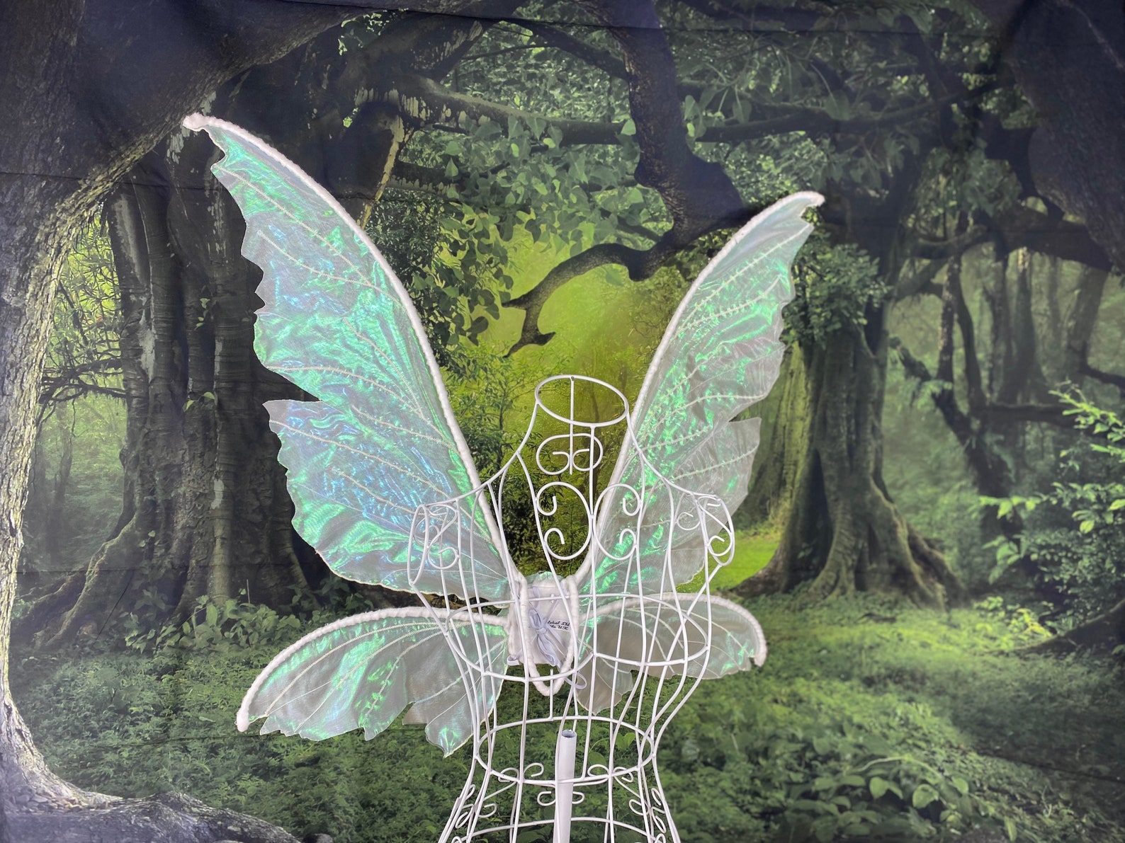 Elfling Inspired Large Adult Fairy Wings White Iridescent Etsy