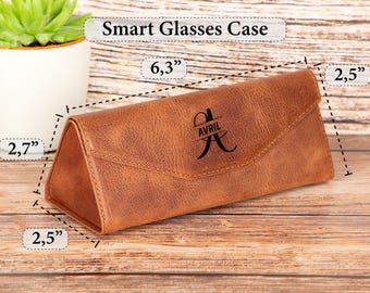 Leather Sunglass Holder, Glasses Case, Personalized Sunglass Case, Foldable Sunglasses Case, Handmade Leather Gift, Full Grain Leather Case