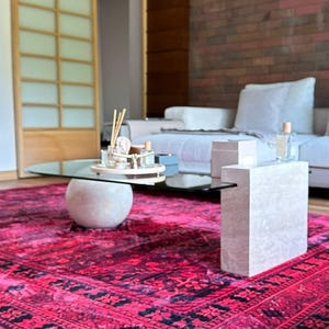 Modern Travertine Coffee Table, Marble End Table, Marble Glass Side Table, Living Room Marble Coffee Table, Travertine Table Top