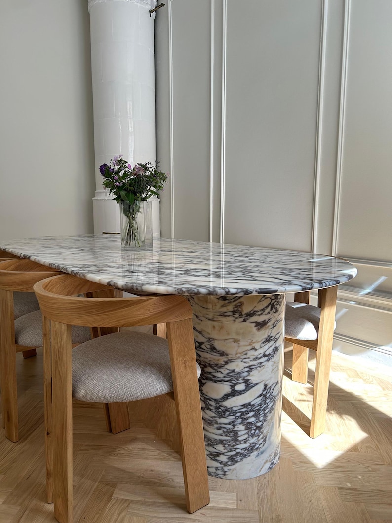 KilyosMarble Calacatta Viola Marble Dining Table - Thumbnail 4