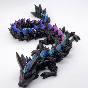 3D Printed Articulated Crystal Dragon – A Stunning & Flexible Fantasy Collectible!