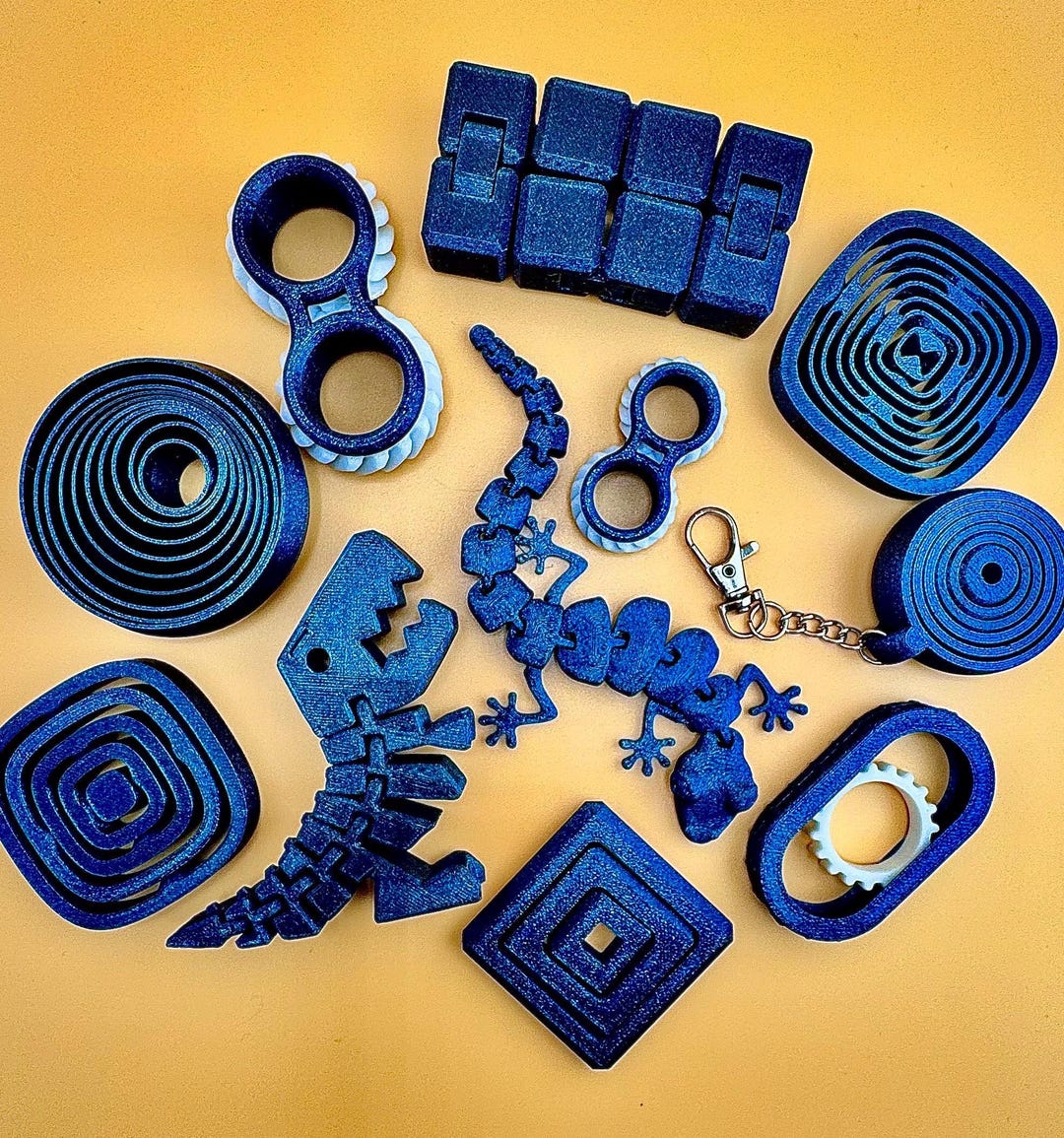 Sparkle Blue Fidget Toy Bundle – Sparkling Blue Sensory Set | Small ...