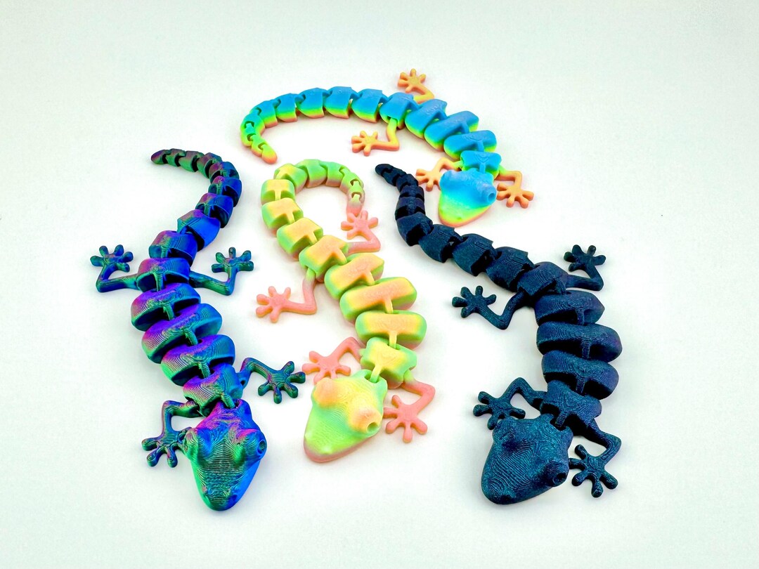 Starlight Salamander – Fully Articulated 3D Printed Lizard Fidget - Etsy