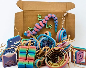 Radiant Rainbow Fidget Toy Bundle • Sensory Stress Relief Pack