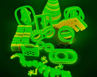 Glow in the Dark Rainbow Fidget-bundel: pakket voor zintuiglijke stress