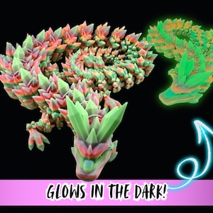 フィジェットドラゴン – 3Dプリントされた関節式フレキシブルドラゴン