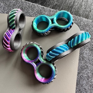 Large Gear Fidget Spinner (3-Pack) – 3D Printed Desk Gadget for Stress Relief & Focus