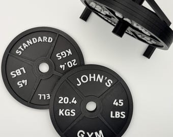 Posavasos personalizados con forma de mancuerna: decoración única para gimnasio impresa en 3D y regalo ideal para entusiastas del fitness.