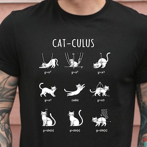 Cat-culus T-shirt: Rolig matematikkatt-t-shirt - STEM-gåva