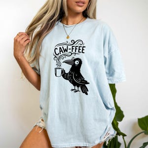 Cawffee Shirt: Lustiges Crow Coffee Addict Comfort Colors Tee