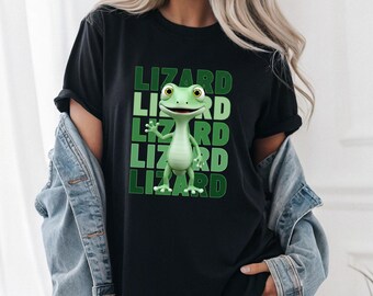 Camiseta engraçada de lagartixa acenando, presente para amantes de répteis
