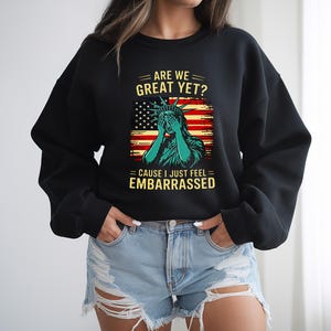 Sommes-nous grands mais drôles - T-shirt politique anti-atout - Statue de la liberté anti-atout meme - T-shirt de protestation libérale - Cadeau pour lui - T-shirt unisexe