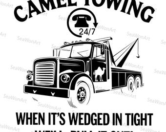 Camel Towing SVG: Funny Tow Truck Design (Digital Download)