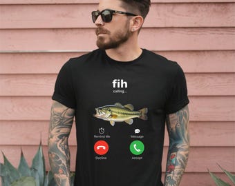 Camiseta "Fih llamando a la lubina": un divertido meme de pescador