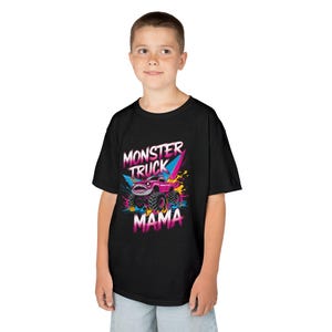Monster Truck Mama Kids Tee - Fun Gift for Truck Lovers, Birthday, Playtime, Kids Apparel, Cool Graphic Tee ,Colorful Truck Graphic Tee