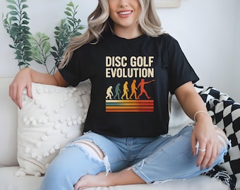 Funny Disc Golf Evolution T-Shirt: Retro Frolf Graphic Tee