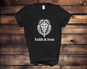 Lion of Judah Cross T-Shirt: Christian Fitness Apparel