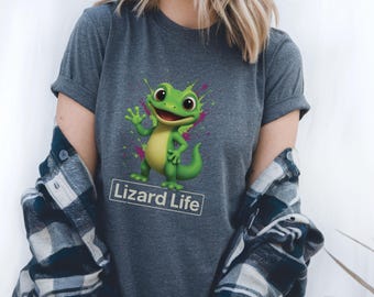 Camiseta Gecko, Presente para Amantes de Répteis, Camiseta Vida de Lagarto
