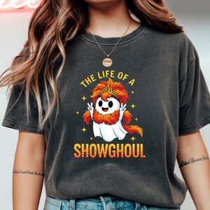 Showghoul Ghost Tee: Funny Halloween Diva Shirt (Comfort Colors)