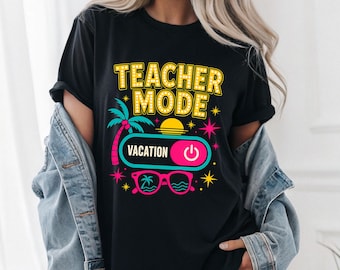 Teacher Mode Vacation Summer Break Unisex Heavy Cotton T-Shirt Classic Fit