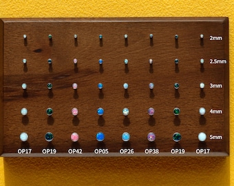 Punaise en titane opale TOP uniquement en 2/2,5/3/4/5 mm Convient à une base sans filetage 16G/18G/20G |