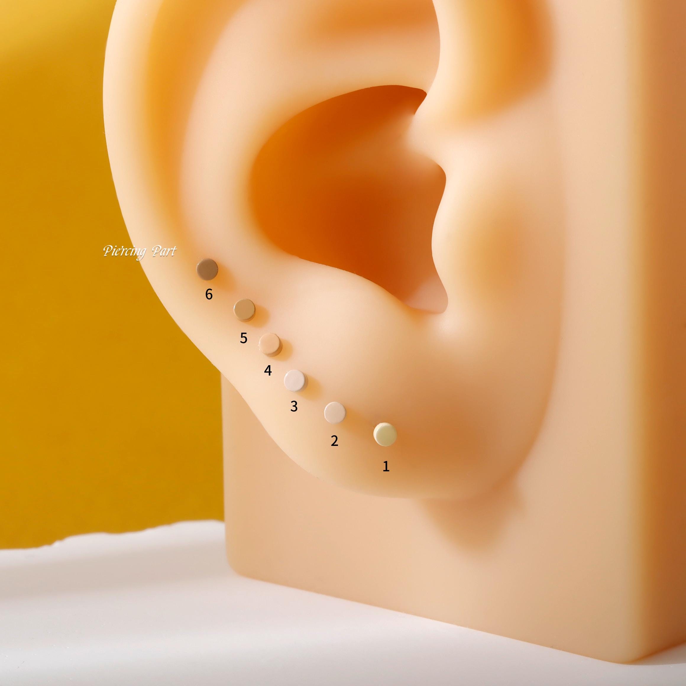 Set 2 Piercing Titanio Gioiello Ricambio Chiusura Sfere 1,2x3mm - Foto 10