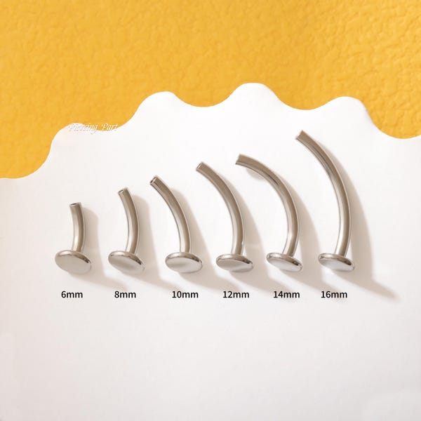 Ersatz Bauchnabel Bar, 14G Titan Innengewinde 6 mm 8 mm 10 mm 12 mm 14 mm 16 mm Nabelschnur, DIY Körperschmuck Zubehör