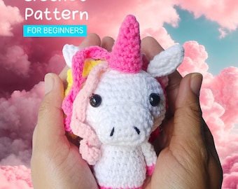 Whimsical Magic Amigurumi Unicorn Pattern, Small Crochet Handmade Gifts, Easy Animal Toy Yarn Project, English Digital Pattern PDF
