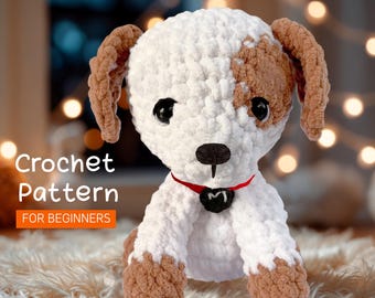 Crochet Plushie Puppy Dog Pattern: Amigurumi Jack Russell Terrier (English PDF)