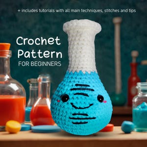 Funny Crochet Medical Tube PDF English Pattern for Beginners, Amigurumi Crochet Pretend Doctor Playset Serie, Organic Toy Baby Small Gift