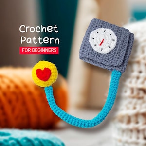Retro Tonometer PDF PDF Häkelanleitung für Anfänger, Amigurumi Häkeln Pretend Doktor Spielset Serie, Bio Spielzeug Geschenk