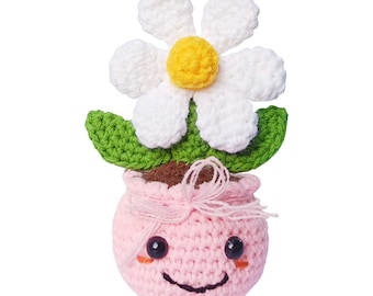 Amigurumi Crochet Daisy Flower Pattern: Chamomile Plant Tutorial (PDF Pattern)