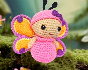 Crochet Butterfly Toy Pattern: Easy Plushie Amigurumi Insect (PDF Pattern)
