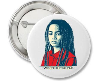 We The People African American Woman Button BLM