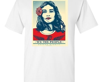 We the People Latina American Womans March Style Save DACA  white T-shirt