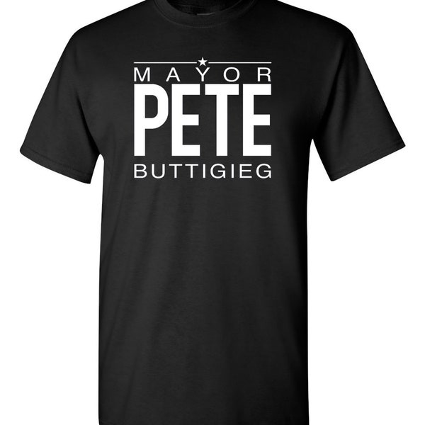 Mayor Pete for President  wear your support  2020   T-shirt Black, Green, Navy, and Red