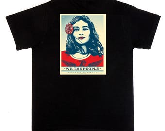 We the People Latina American Womans March Style Save DACA  Blk T-shirt