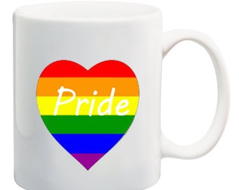 Heart Rainbow   LGBTQ Pride 11 oz  Coffee Mug