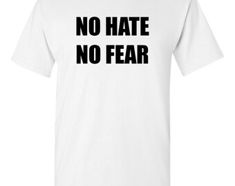 No Hate No Fear No Trump Resist No Muslim Ban Protest White T-Shirt