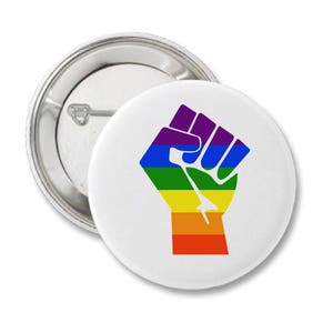 RESIST LGBT  March Button Hands Raised Pride   Protest Peace 3 Pieces