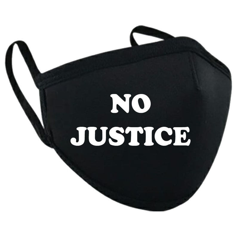 No Justice No Peace Face Mask image 1