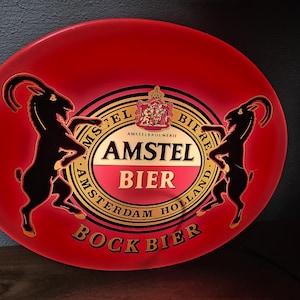 Amstel beer advertising light box.