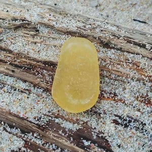 Unique yellow sea glass, Authentic ocean treasures, Genuine yellow beach glass, Sea lover gift, Rare collector&#39;s item, Jewelry making supply