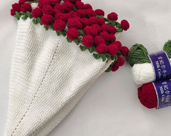 Handmade Crochet Rose Bouquet Blanket: Foldable Flower Mat