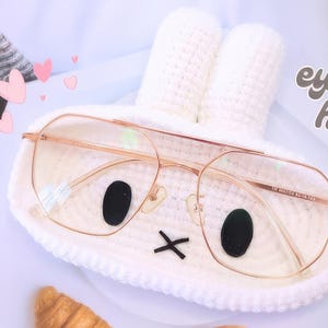 Crochet Bear Glasses Holder, Miffy Eyeglass Tray, Gift For Him, Gift For Her, Mother’s Day Gift, Kitty Glasses Holder, Bear Case Holder