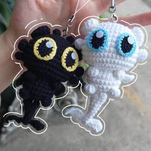 Crochet Toothless Dragon Plush: Night Fury Amigurumi Keychain