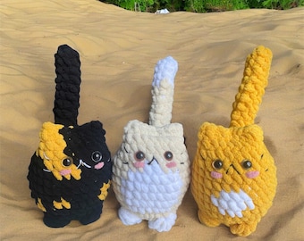 Peluche chat au crochet : chaton amigurumi potelé fait main