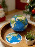 Crochet Earth Keychain, Amigurumi Globe Keyring, Project Hail Maryi As Seen In The Movie, Mini Planet Earth Bag Charm, Earth Day Gift product logo